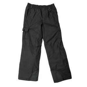 Sport Essentials Cargo Snow Ski Pants Youth 12 Black Insulated Winter Outdoor